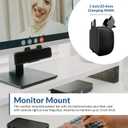 Cyber Acoustics USB & Bluetooth Speaker Bar (CA-2890BT) USB Powered Speaker with Speakerphone for PC and Bluetooth to Simultaneously Connect to Smartphones, Clamps to Monitor, Convenient Controls