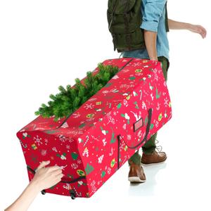 Rolling Christmas Tree Storage Bag - 9 Ft Xmas Tree Storage Bag for Artificial Trees600D Waterproof OxfordDual Zippered with Durable Wheels & Handles, Dolly-Style Duffle Xmas Storage Container