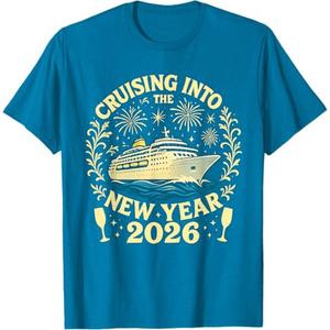 Cruising Into The New Year 2026 Happy New Year 2026 T-Shirt  Large