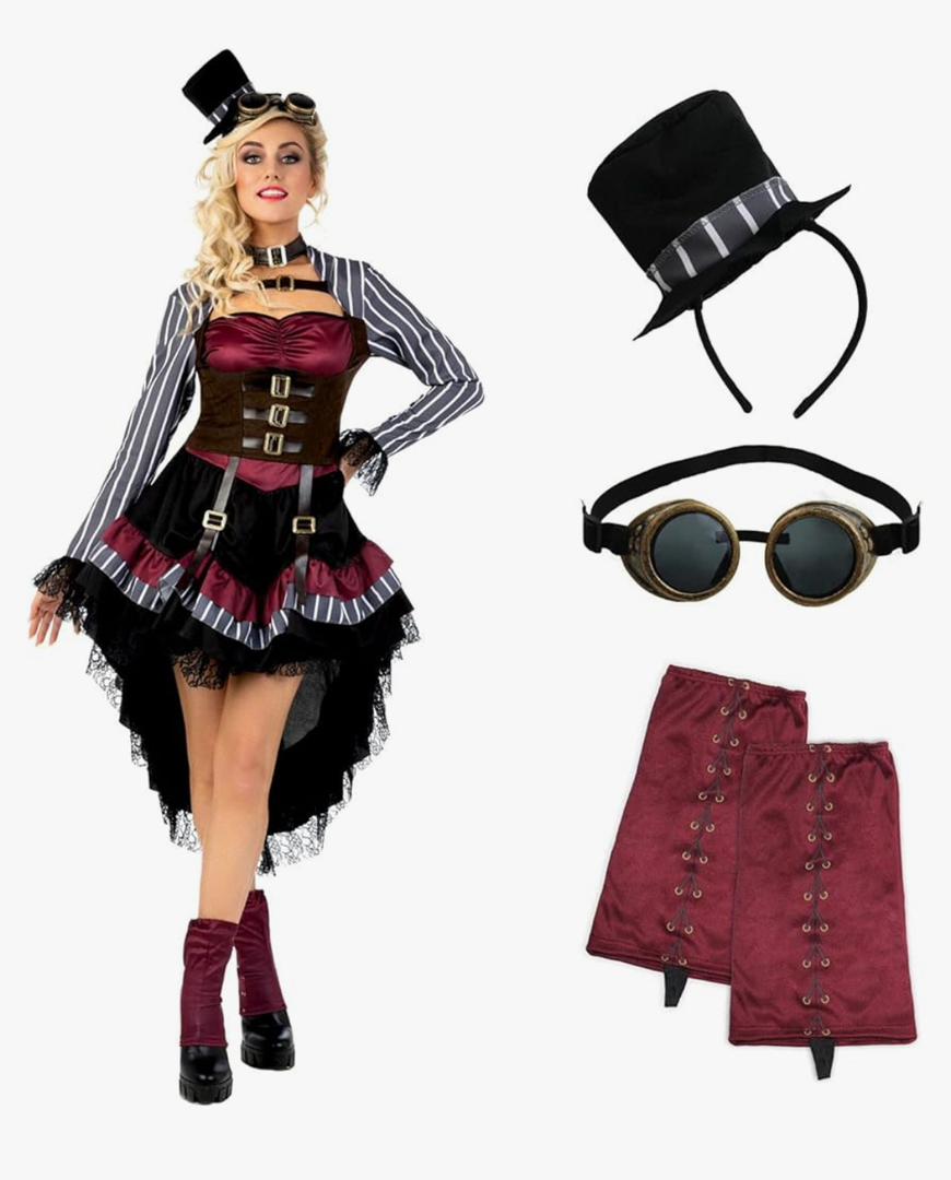 Morph, Steampunk Halloween Costumes, Victorian Steampunk Costumes for Women, Steampunk Costume Women, XL