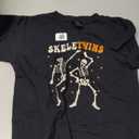 Twins Halloween Matching Skeletwins Funny Dancing Skeletons T-Shirt.  SIZE YOUTH SMALL