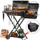 Kendane Charcoal Grill with Side Shelf, 353 Sq.Inch Cooking Area
Large Smoker Barbecue Grill with Warming Rack,Outdoor BBQ Grill with Charcoal Tray for Yard, Camping, Picnic
