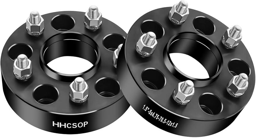 ECCPP 2PCS 1.5 inch 5 Lug Hubcentric Wheel Spacers 5x4.75 to 5x4.75 5x120.65mm hub 70.5mm with 12x1.5 Studs fit for GMC Jimmy 19912005 | for GMC S15 19821990 | 19892013 for Chevrolet Corvette