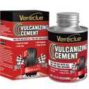 Chemical Vulcanizing Cement, Clear Tire Repair Glue, All Purpose Rubber Cement, Heavy Duty Tire Patch Kit with Brush Top Can for Car, Motorcycle, Bike, 8.5Oz