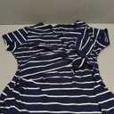 Glampunch Women's Maternity Shirts Short & Long Sleeve Tie Front Wrap Maternity Tops, L