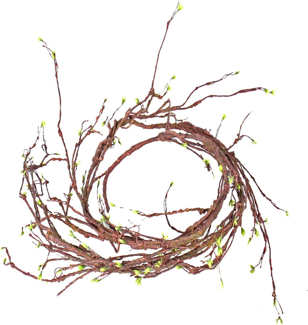 300cm/118in Wall Hanging Artificial Cherry Blossom Tree Branches Trunk Flexible Vines Twigs Rattan Liana Fake Plants For Home Wedding Garden Room X'mas Christmas Thanksgiving day Decoration
