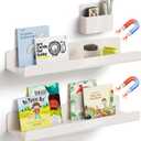 Magnetic Book Shelf, Magnetic Shelf for White Board, Magnetic Shelves for Classroom with Pen Holder (2)