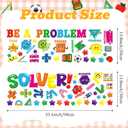 2 x Cinrobiye Math Bulletin Board Stickers,Mathematics Cubes Classroom Decoration,Be a Problem Solver Classroom Decor for Back to School First Day Window Door Wall Elementary Preschool Teacher Supplies