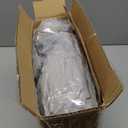 Bedfolks Plush Dog Crate Bed, Washable Cover, Faux Fur Dog Kennel Pad - 35"x23", Grey