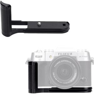 JJC Solid Metal Hand Grip L-Shape Handle for Fuji Fujifilm X-T50 XT50 Camera, Anti-Slip Microfiber Pads, Arca Swiss Quick Release Base, Must Have Fujifilm XT50 Accessories, Black