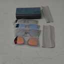 4Pcs Polarized Clip for Ray-Ban Meta Wayfarer RW4008 (Size L 53-22), Discoloration Clips for Ray-Ban Meta Wayfarer Protect Your Eyes, Cool and Fashion (Silver, Blue, Pink, Orange)