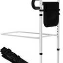 Bed Rails for Elderly Adults Safety - Adjustable Bed Assist Rails for Full Size, Portable Bed Cane for Seniors With Storage Pocket, Hold Up to 330 Lbs, Easy Setup, Bedside Safety and Stability