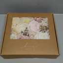 Ling's Moment White and Beige Artificial Flowers and Greenery Combo Box Set, Neutral Fake Flower for DIY Wedding Bridal Bouquet, Centerpieces Decor, Floral Arrangement Decor, etc.