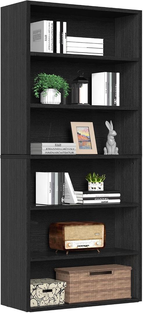 Sweetcrispy 6 Shelf Bookcase Open Display Bookshelf Storage Organizer