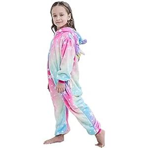 Riverchan Kids Unicorn Onesie Animal One Piece Pajamas Halloween Costumes (5T, Galaxy Starry)
