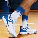 CLeemuziN Men Cotton Athletic Socks Women Sport Socks for Football Volleyball Basketball Workout Running Cycling, Medium 6-12