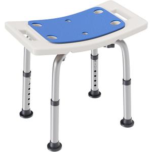 Shower Chair for Elderly Shower Seat for Inside Tub Tool-Free Shower Stool 6 Adjustable Heights Bathtub Chairs for Disabled and Seniors (350lb&Standard Blue Cushion)