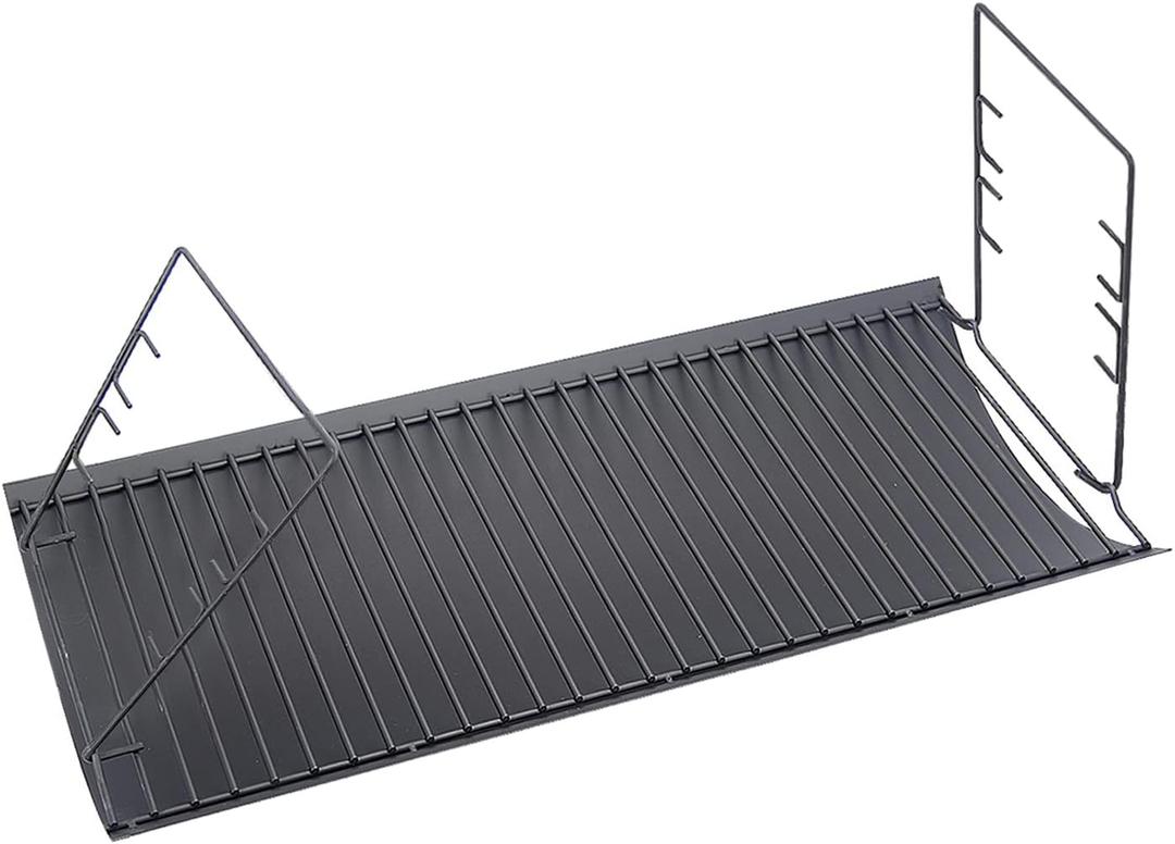 27 inch Charcoal Ash Pan Replacement for Char-Griller 1224 1324 2121 2222 2727 2828 2929, for Charbroil 17302056 Grill Grates Replacement with 2pcs Grate Hanger