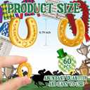 Giegxin 60 Mini Resin Derby Horseshoe Decorations Horseshoe Flatback DIY Craft Tiny Figurines Charms Decor Pendant Embellishments for DIY Making Gift Accessories Festival Supplies(Gold)