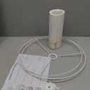 PATIKIL Drum Lamp Shades for Table Lamps 12"x12"x8" Linen Lampshade Easy Assembly Lamp Shade with E27 to E26/E14 Adapters for Floor Lamps Bedside Lamps Pendant Lights, Cream (1.65" Spider)