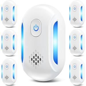 (2026 Upgraded) Ultrasonic Rodent & Pest Indoor Repeller - Stronger Driving Force, Repellent for Mouse, Mice, Rats, Roaches, Ants, Spiders, Bugs, Home Plug-in Device, 2 Mode Switching (6 Pack)