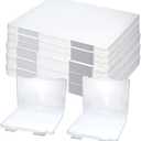 Clear A4 File Box - Portable Project Case, Plastic Storage Box for 8.5" x 11" Letter Paper, 6 Pack Transparent Document Organizer with Buckle for Office, School & Home