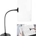 4X Magnifying Glass with Stand, 10"x6" Flexible Gooseneck Magnifying Glass, Large Page Magnifier for Reading Small Prints, Low Vision & Seniors(Black)