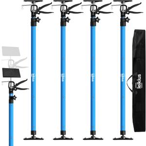 4PK Dust Barrier Poles,Steel Cabinet Jacks for Installing Cabinets,Adjustable 45.3-114.3" Quick Support Rod,Telescopic Support Pole for Zipwall