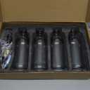 Molimoli Oil and Vinegar Dispenser with Metal Pour Spout, Weighted Pourer, Glass Bottle Dispenser for Kitchen, Olive Oil Cruet, Glass Olive Oil Bottle | 500ml, Set of 4 (Gold)