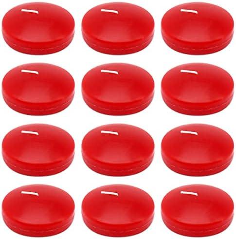 10 Hour Red Burgundy Floating Candles Large 3 Inch Unscented Dripless Pool Water Wax Candles for Vases, Centerpieces at Wedding, Party, Holiday, Set of 11