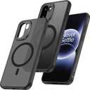 MAKAVO Magnetic for OnePlus 15R Case [Fit for MagSafe] Translucent Matte Shockproof Phone Case with Camera Cover, One Plus 15R Slim Thin Yet Military Grade Drop Proof Silicone Bumper Case, Black