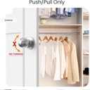 HOSOM 6 Pack Dummy Door Knob, Keyless Closet Door Knobs Satin Nickel Dummy Door Handle, Exterior/Interior Door Knob, Individual Non-Turning Single Side