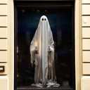 Halloween Window Clings for Glass 2 Sheets Ghost Window Decals Spooky Window Stickers Reusable Windows Cling for Halloween Fall Party Supplies Home School Office Glass Decorations (Style18)