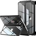 INFILAND Surface Pro 7 Plus Case, Crystal Clear Multi-Angle Shockproof Case Compatible with Microsoft Surface Pro 7+/6/5/4 12.3" Tablet, Black