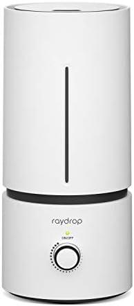 raydrop Cool Mist Humidifiers for Home Babies, 1.70 L Quiet and Small Ultrasonic Humidifier for Bedroom Nightstand, Space Saving, Auto Shut Off - (0.45 Gallon, US 110 V) white