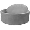 Foam Baby Ball Pit, 35.4"x 11.8" Ball Pits for Toddlers, Soft Round Kiddie Playpen Ball Pool for Kids with Soft Memory Sponge, Ideal Gift for Babies Indoor and Outdoor Game,Grey(Balls not Included)