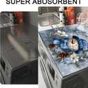 Washer and Dryer Covers for the Top, Merry Christmas Non-slip Dryer Top Protector Mat, Dust-proof Washing Machine Cover, 23.6" x 19.7" (Blue Snowman, 23.6"L x 19.7"W)