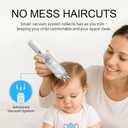 Baby Hair Clippers Set, Ultra Quiet Hair Trimmer with Vacuum for Infant, Toddler and Kids, Waterproof & Rechargeable Cordless Hair Cutter, Including Hair Cutting Scissors and Comb