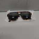 FEISEDY Vintage Aviator Sunglasses Double Bridge Women Men Large Square Thick Frame Trendy Eyewear UV400 B2846 (Brown Tortoise Frame & Grey Lens)