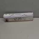 Peakeep Large Display Digital Alarm Clock for Bedrooms, Date Day of Week Calendar Desk Table Clocks for Living Room Office, Dimmable Plug in Electric Clock, 5 Volumes, Loud, Auto DST (Blue and White)