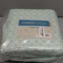 Comfort Spaces Cotton Flannel Sheets Queen Size, Ultra Soft Flannel Sheet Set with 14" Elastic Pocket , Breathable Warm Flannel Bedding, Aqua Geo 4 Piece