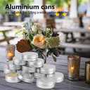 Tins 12 Pack, 2 Ounce Salve Tins with Lids, Small Metal Aluminum Tin Jar Refillable Containers, Round Tin Travel Cosmetic Containers with Screw Lids, Tin Can for Salve, Balm, Lip Balm, Cream