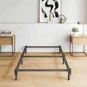 Bedsnus Twin XL Size Bed Frame, 7 Inch Metal Basics Bed Frame,Low Profile Base for Box Spring, 6-Leg Support, Noise-Free, Easy Assembly, Black
