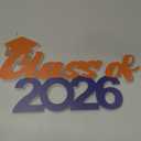 Class of 2026 Sign Graduation Party Decorations 2026 Grad Photo Booth Prop Graduation Table Centerpieces for Senior Night Decor Signs College High School Party Supplies(Blue and Orange)