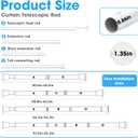 2Pack White Tension Curtain Rods 31 to 62 Inch Small Curtain Rods No Drilling Short Tension Rod Adjustable Spring Curtain Rod for Windows Door Closet Pressure Rod