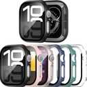 JERXUN 6 Pack Case with Tempered Glass Screen Protector for Apple Watch Series 11 Series 10 42mm, Full Protective Hard PC Bumper Cover for Apple Watch 42mm
