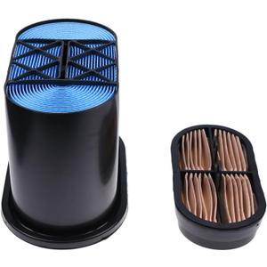 Solarhome Element Air Filter Set 333/D2696 32/925683 Compatible with JCB Backhoe Loader 215T 3CX 4T 3CX COMPACT 406SVC 406T4 407T4 409T4 4CX 540-170 TM320AGRI TM320S 215 T