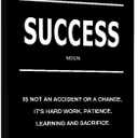 LMGOV Motivational Wall Decor, SUCCESS Office Wall Art for Men, Inspirational Canvas Painting for Bedroom, Black and White Poster for Bathroom, Home Office, Dorm, Gym (12'' x 16'', SUCESS)