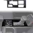 HAPPYHORSE Central Control Gear Shift Panel Trim Cover Compatible with Toyot@ Tundra/Sequoia 2022-2025 Car Gear Shift Control Anti-Scratch Panel Protection Cover Decorative (Piano Black, with 4WD)