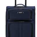 U.S. Traveler Anzio Softside Expandable Luggage with Spinner Wheels, Navy, 22-Inch Carry-on